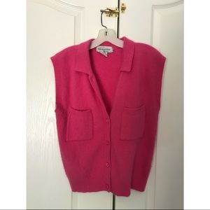 VINTAGE BLOOMINGDALES Hot Pink Sweater Vest